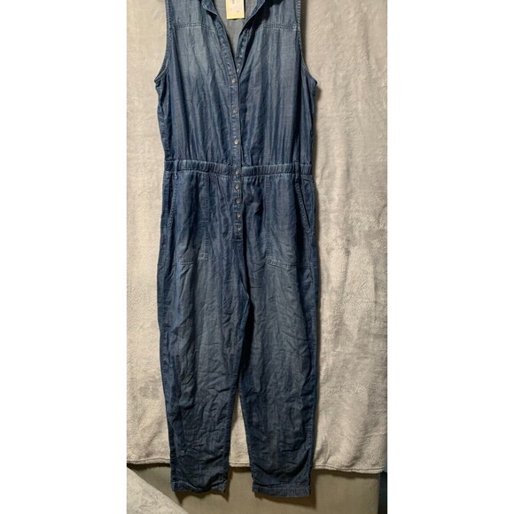 Anthropologie Blue Denim Jumpsuit - Picture 3 of 16